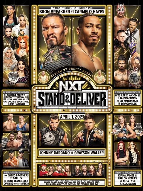 nxt stand and deliver grades|WWE NXT Stand And Deliver 2023 Results: Winners And .